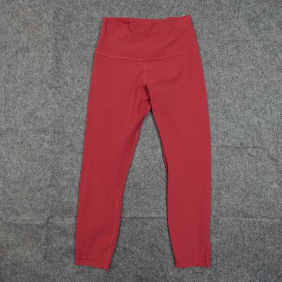 Lululemon Leggings Womens 6 Align High Rise Crop 23" Red Yoga Soft Run Workout - Picture 1 of 8
